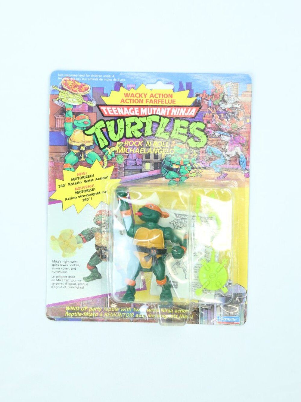 Vintage 1989 Teenage Mutant Ninja Turtles Wacky Action: Rock N' Roll Michaelange